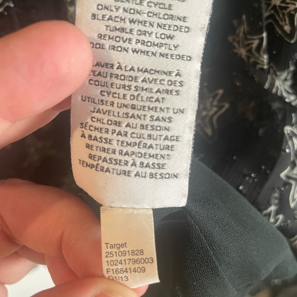 Kate Young for Target Shimmery Star Print Black Dress size small - Picture 7 of 16